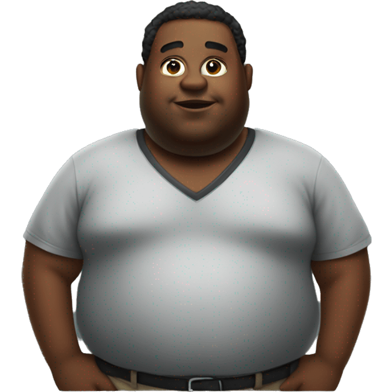 Fat black dude standing emoji