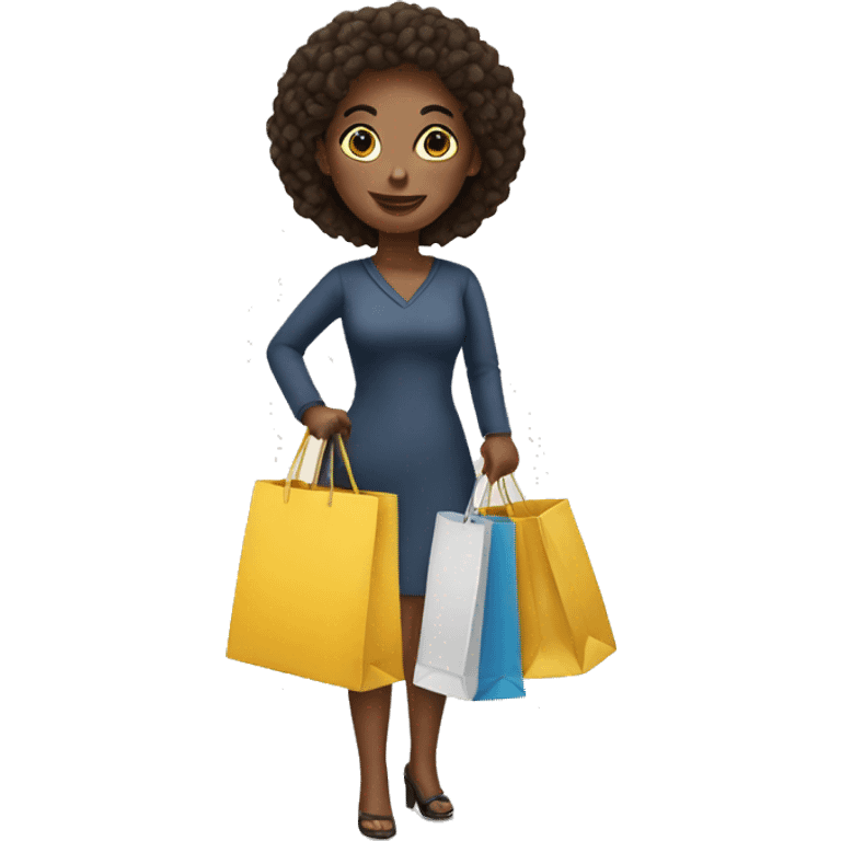 a woman with a shopping bag emoji