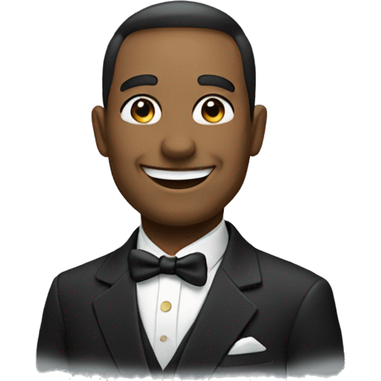 smiling man in formal attire emoji