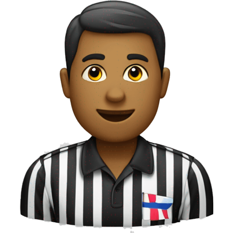 Assistant referee with flag of offside emoji