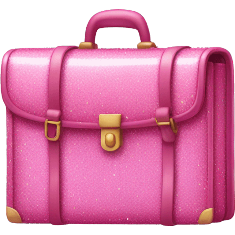 pink glitter briefcase emoji