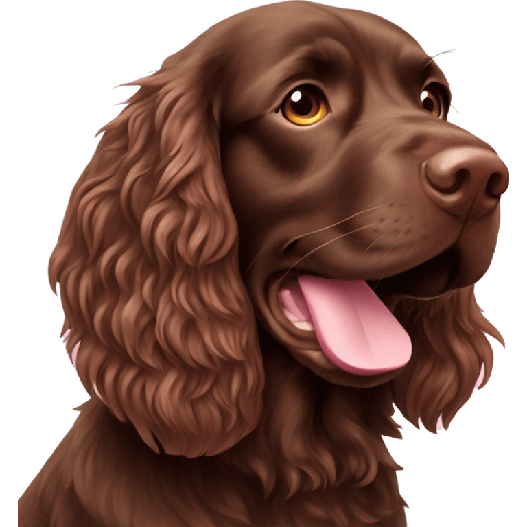 Boykin Spaniel wearing a pink sweater  emoji