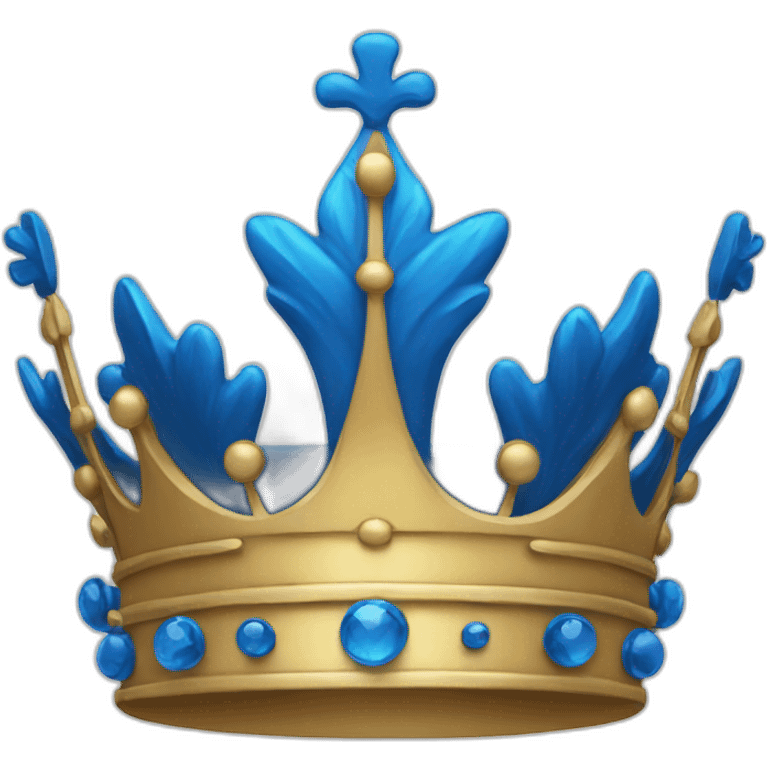 Blue crown emoji