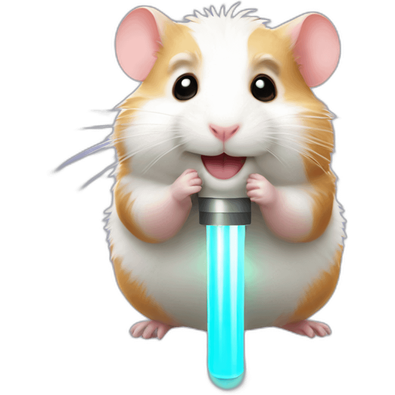 hamster-with-lightstick emoji