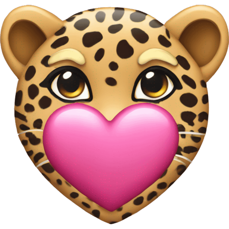 apple heart emoji pink leopard emoji