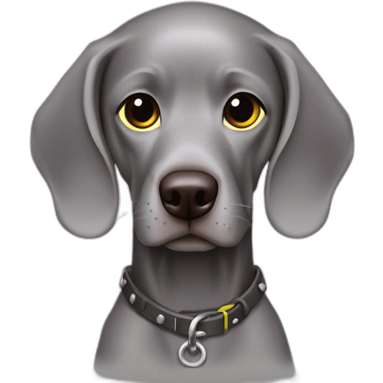 weimaraner steel punk emoji