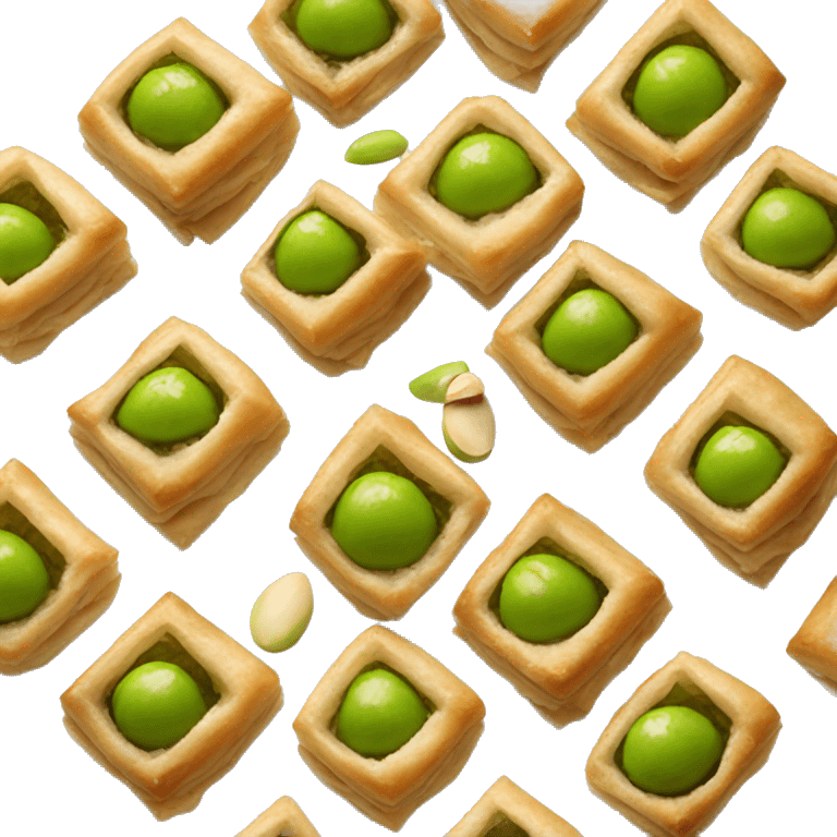 Pistachio inside  Turkish baklava emoji