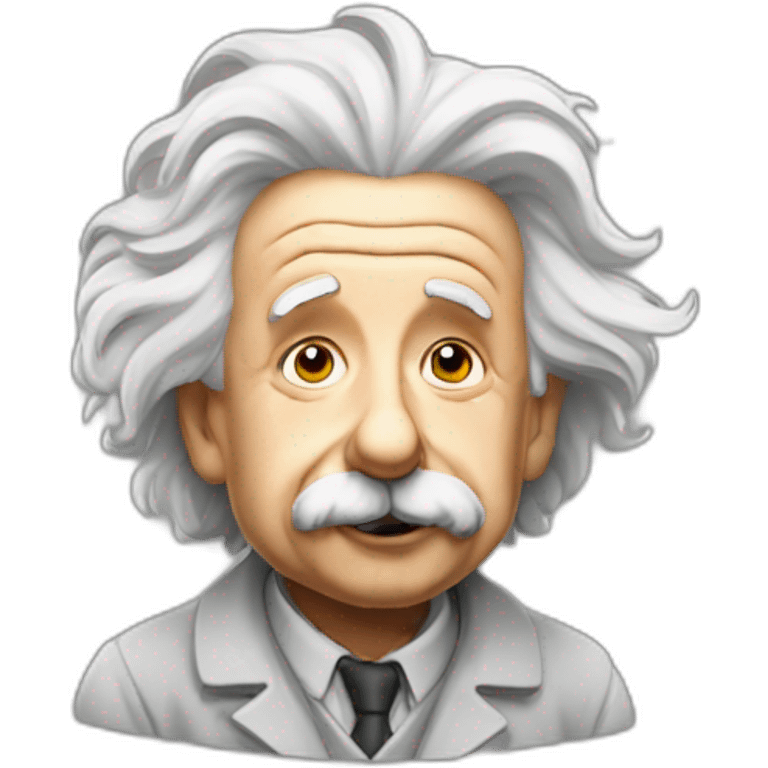 Albert Einstein looking up emoji