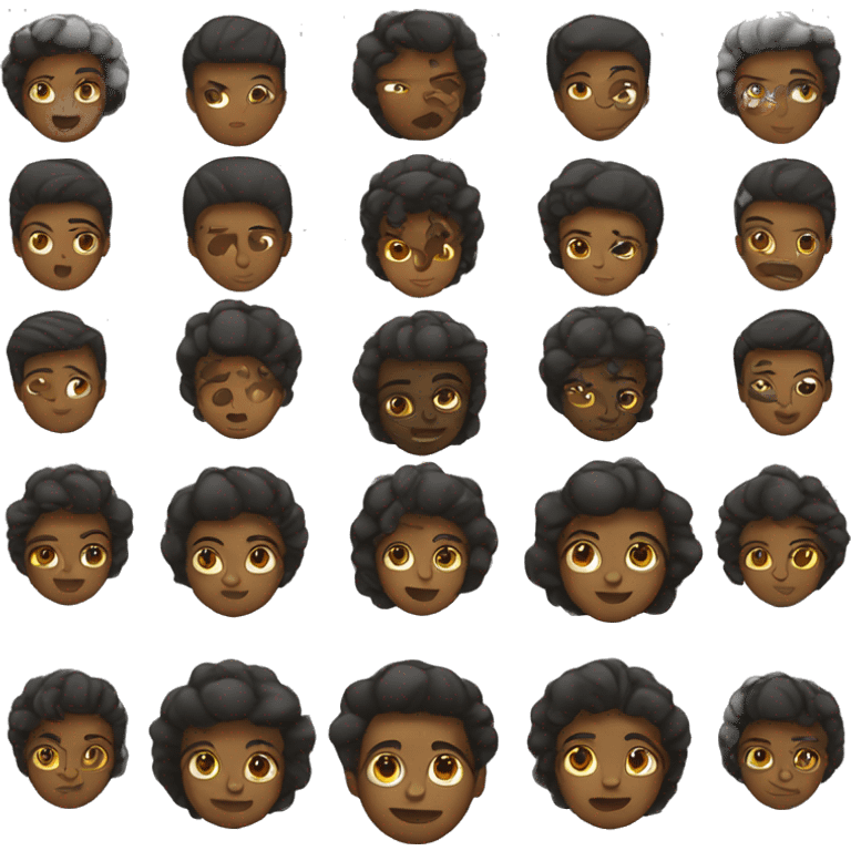 Black guy Hispanic women emoji