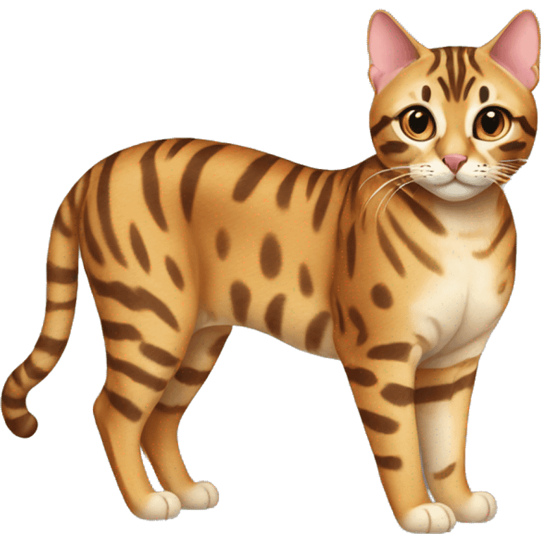 Bengal cat full-body emoji