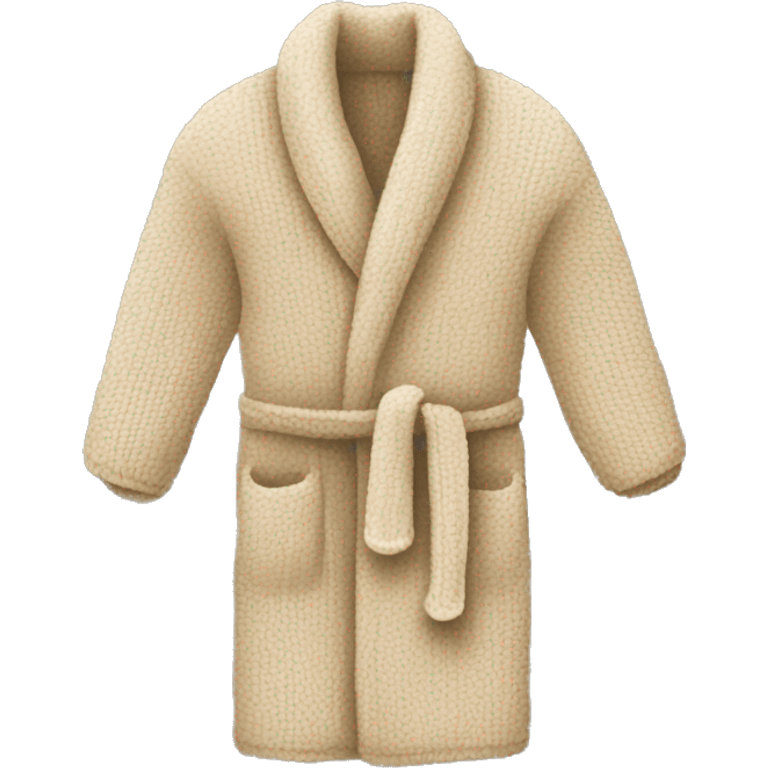 Beige knit woolly dressing gown emoji