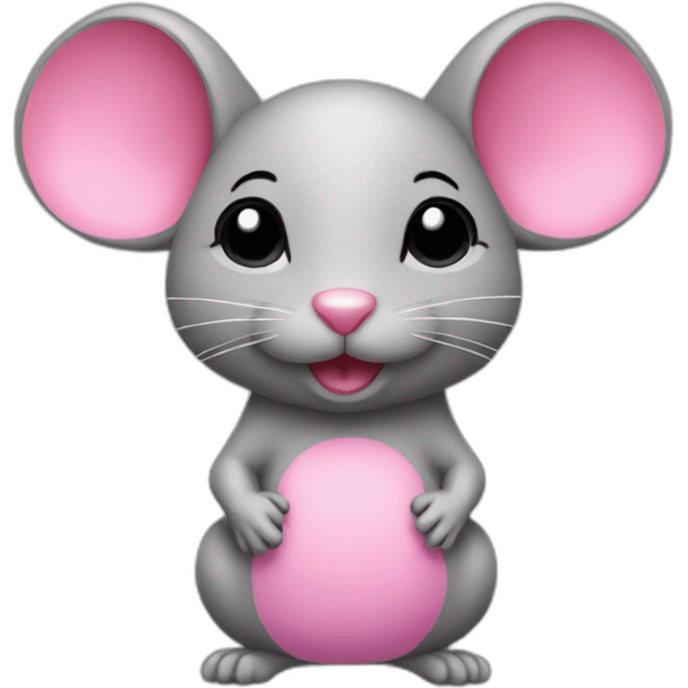 Mouse pink emoji