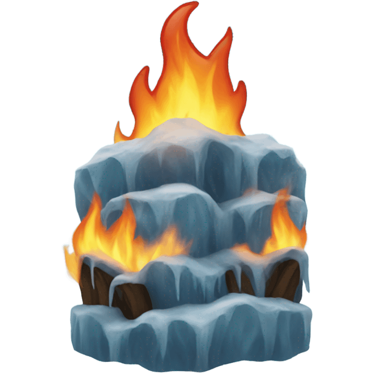 Fire in ice  emoji