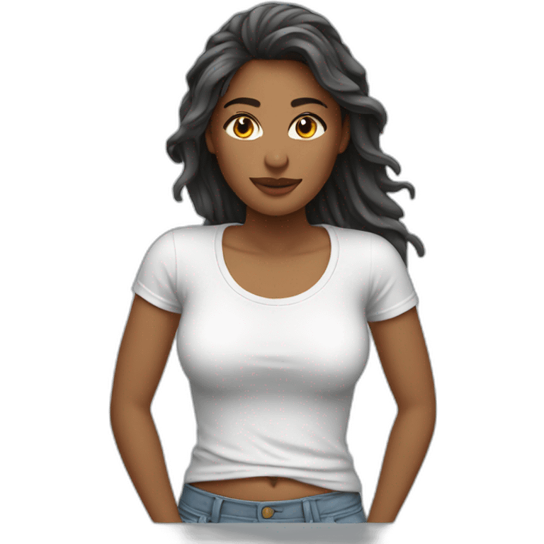 Woman wet tshirt emoji