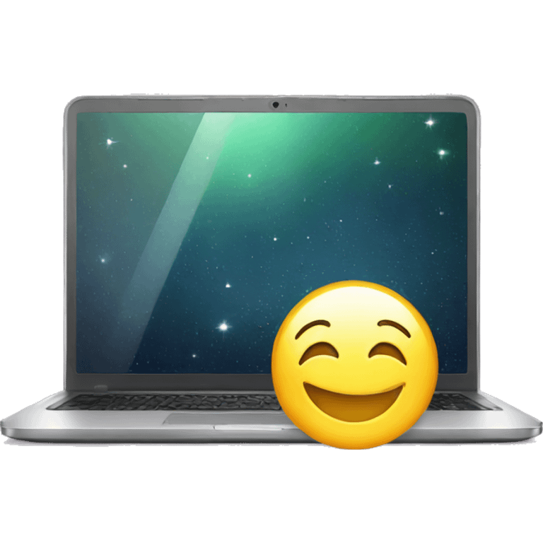 laptop and sparkling emoji