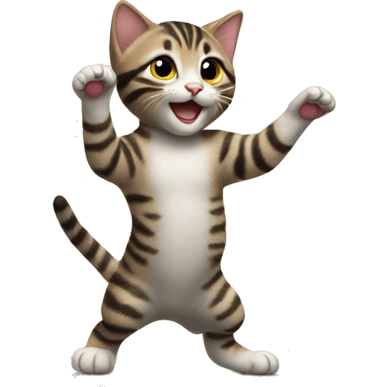 tabby kitten dancing  emoji