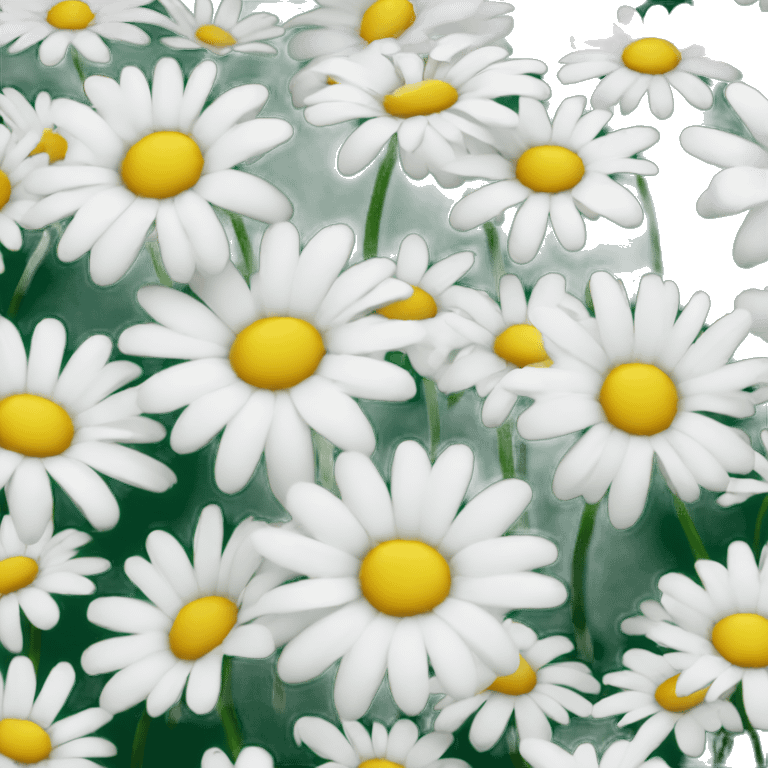 Create white Daisies  emoji