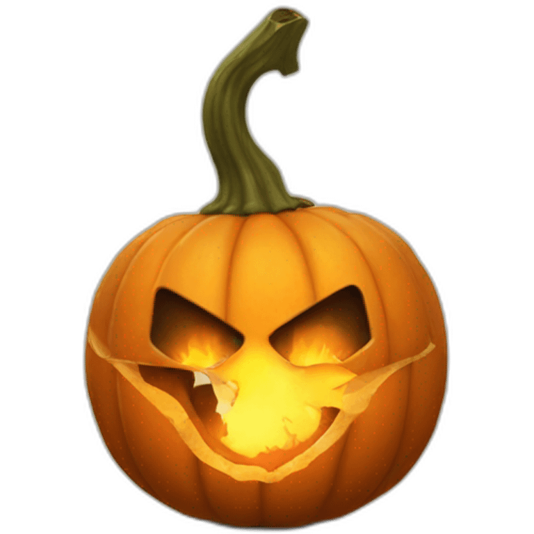 pumpkin-bomb-burning-stem emoji