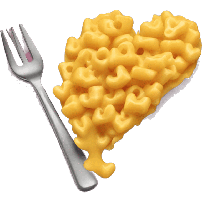 Heart with mac & cheese inside emoji