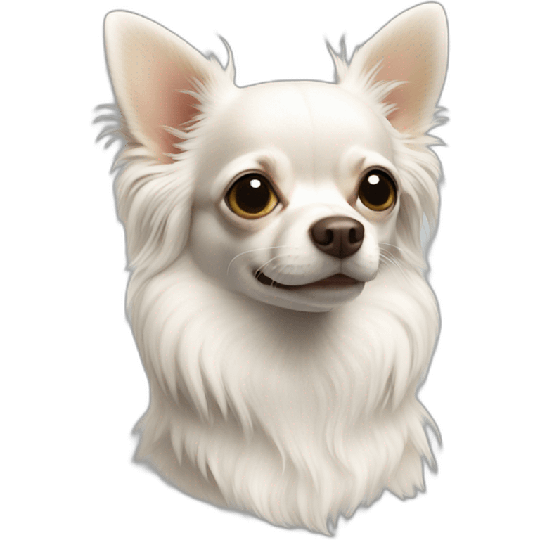 chihuahua longcoat white emoji