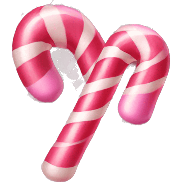 Soft pink candycane emoji