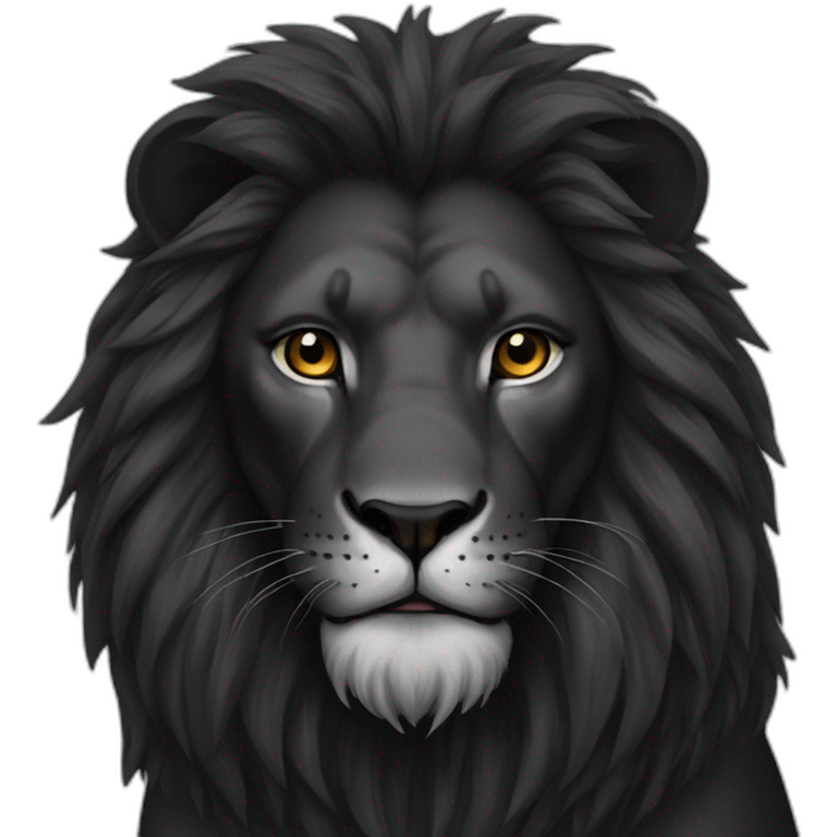 black lion emoji