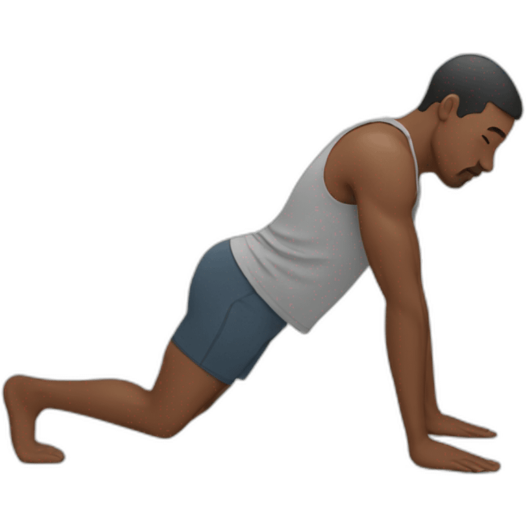 Men stretching emoji