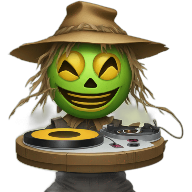 evil scarecrows on double turntables emoji