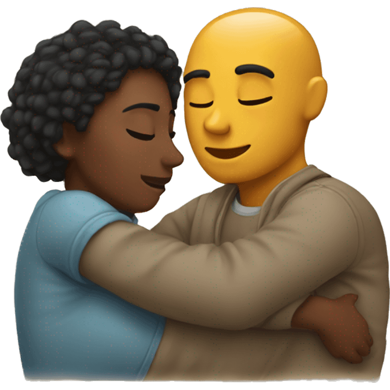 A couple cuddling emoji