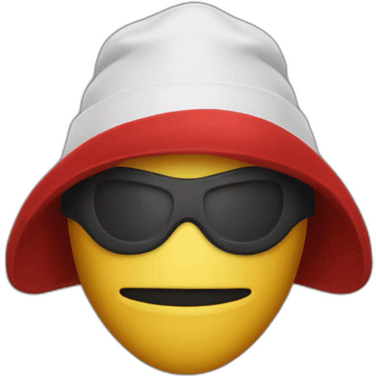 red robber with mask emoji