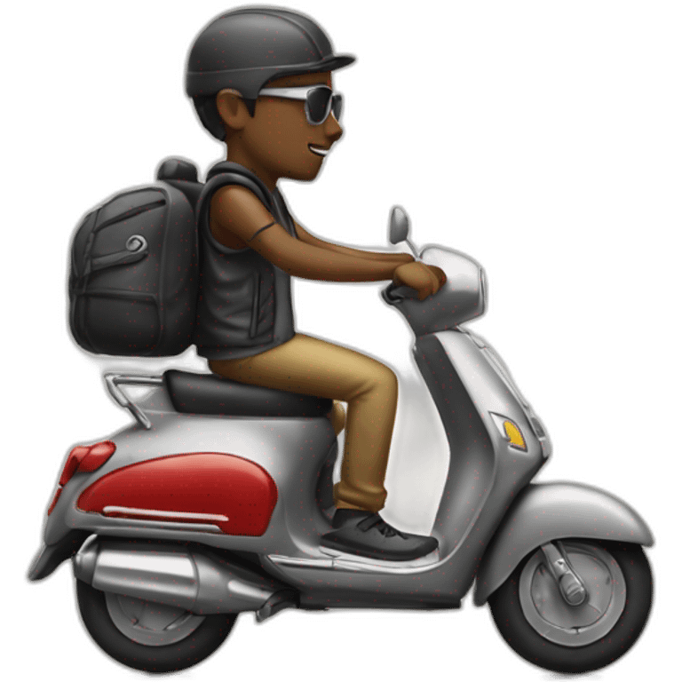 Le rappeur jul sur un scooter emoji