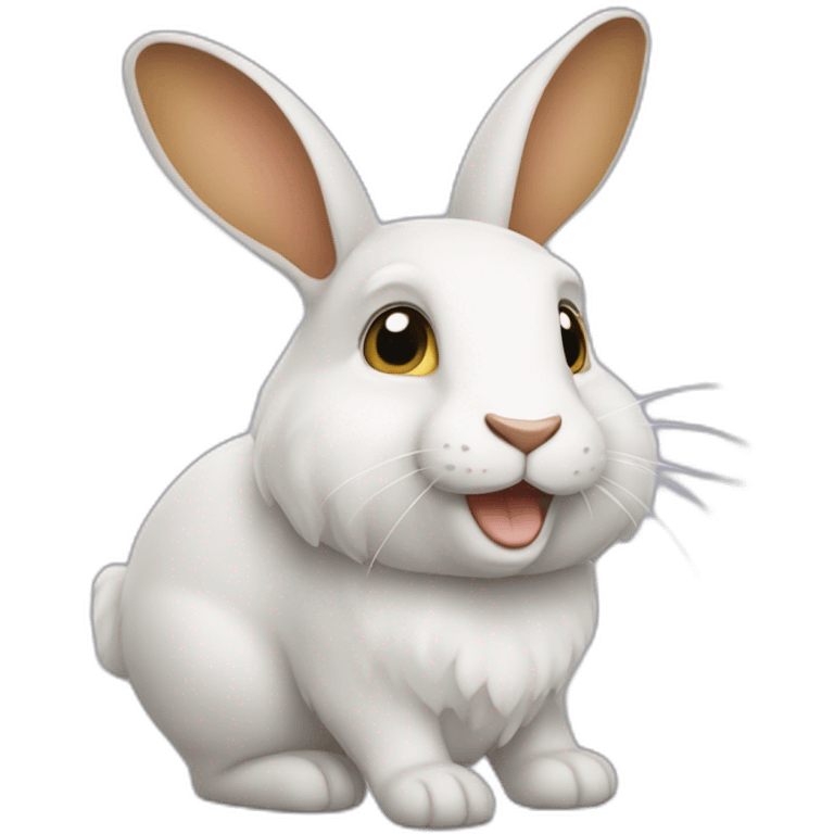 Un écureuil sur un lapin emoji