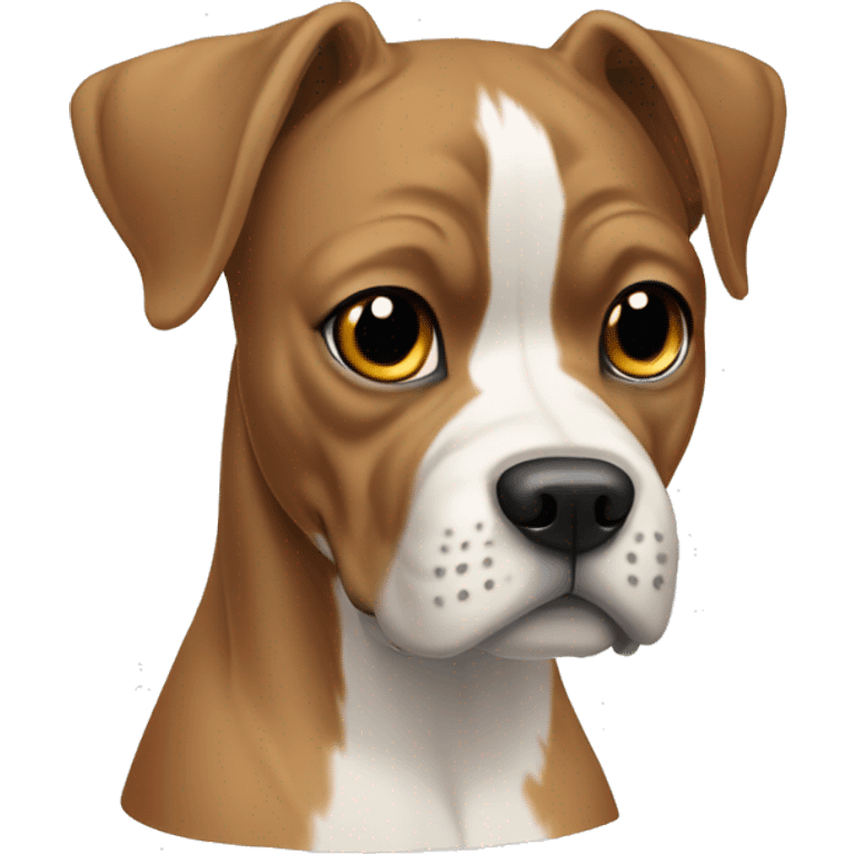 White and tan putty boxer mix emoji