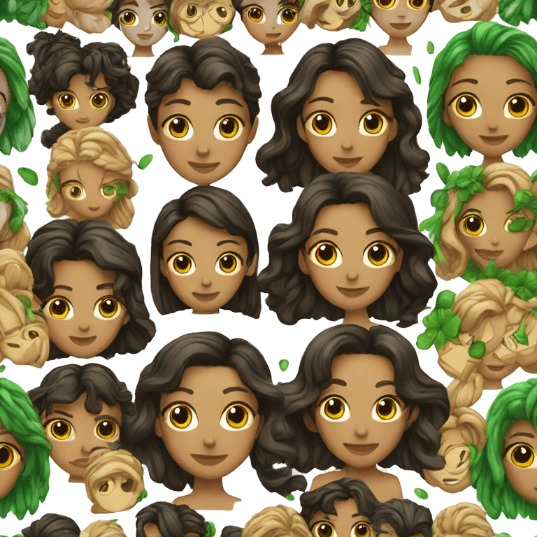 social midia, morena, olhos verdes emoji