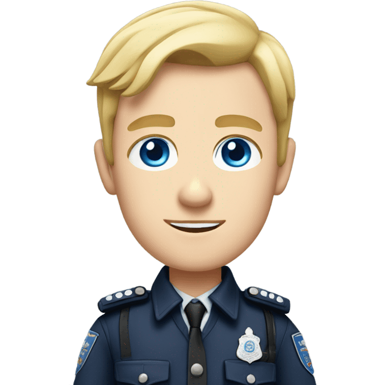 British policeman with blue eyes and blonde hair emoji