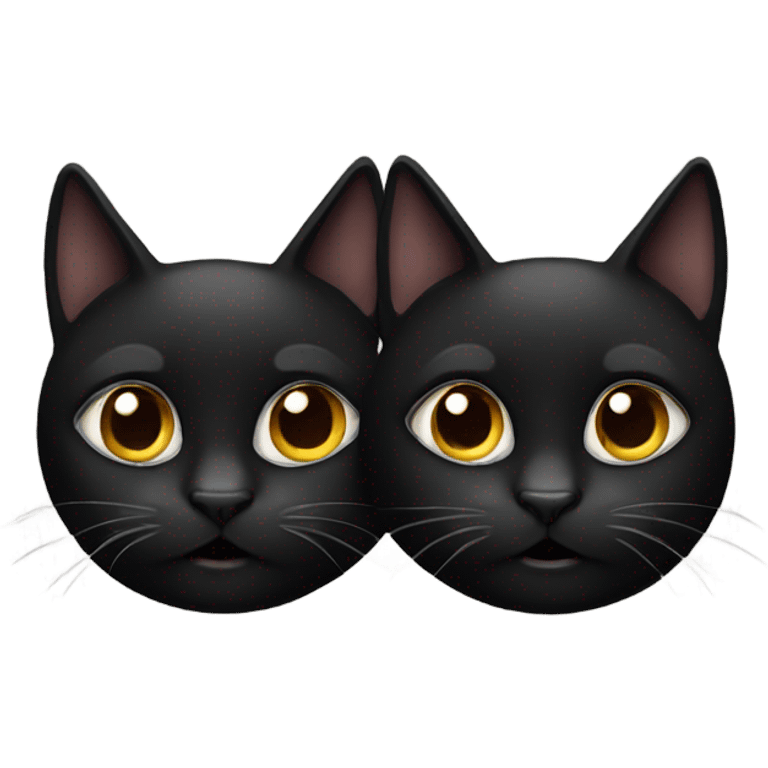 two black cats  emoji