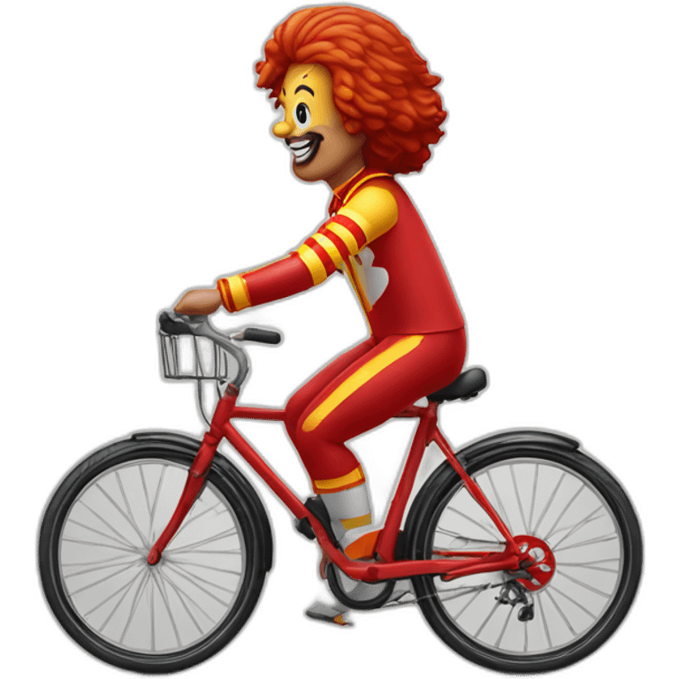 ronald-mcdonald-on-a-bicycle emoji