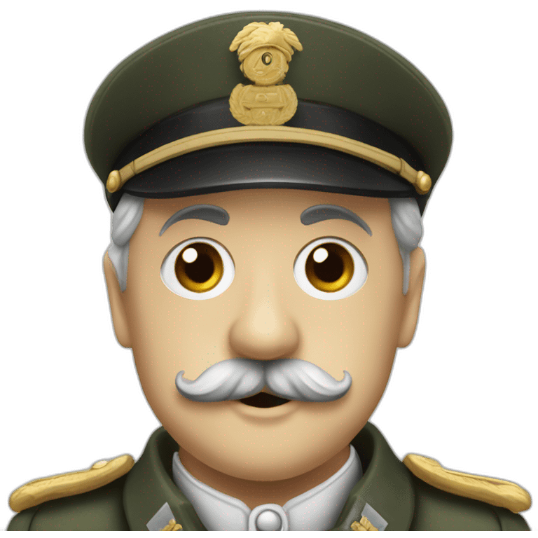 Charlie Chaplin in german military uniform emoji