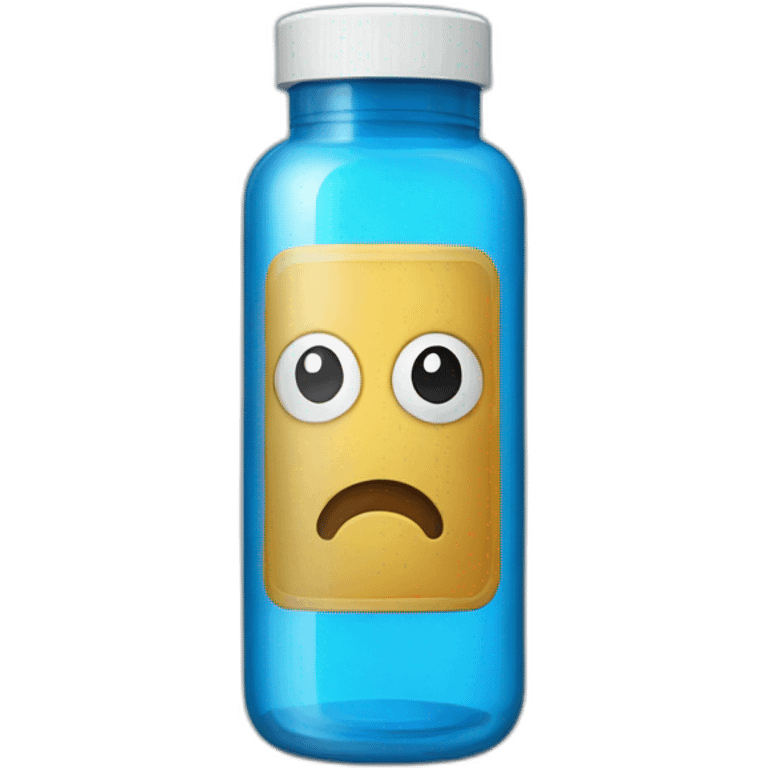 pill bottle blue  emoji