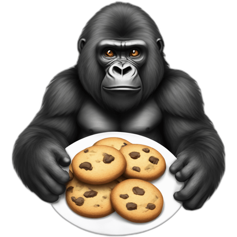 Gorilla tag gorilla with cookies emoji