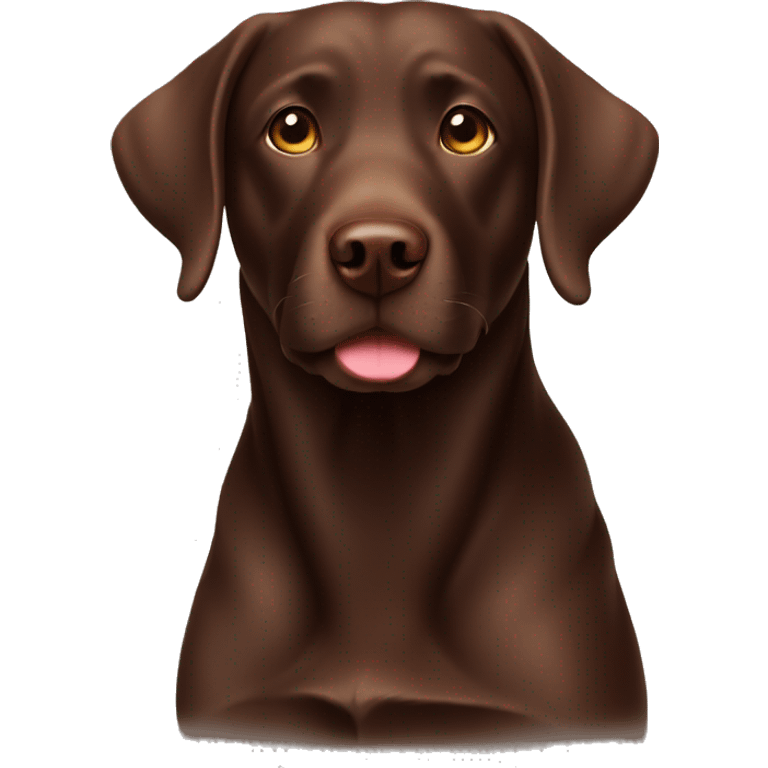 Chocolate Labrador retriever emoji