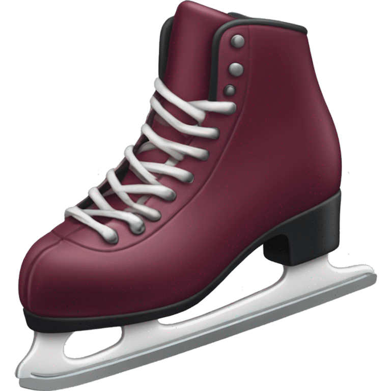 burgundy ice skates emoji