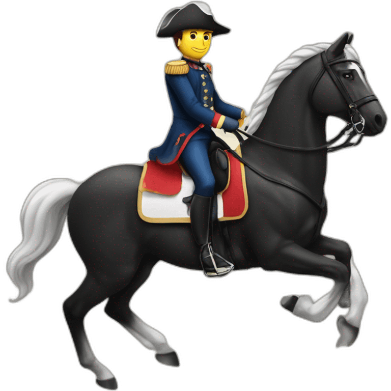 Macron sur un cheval emoji