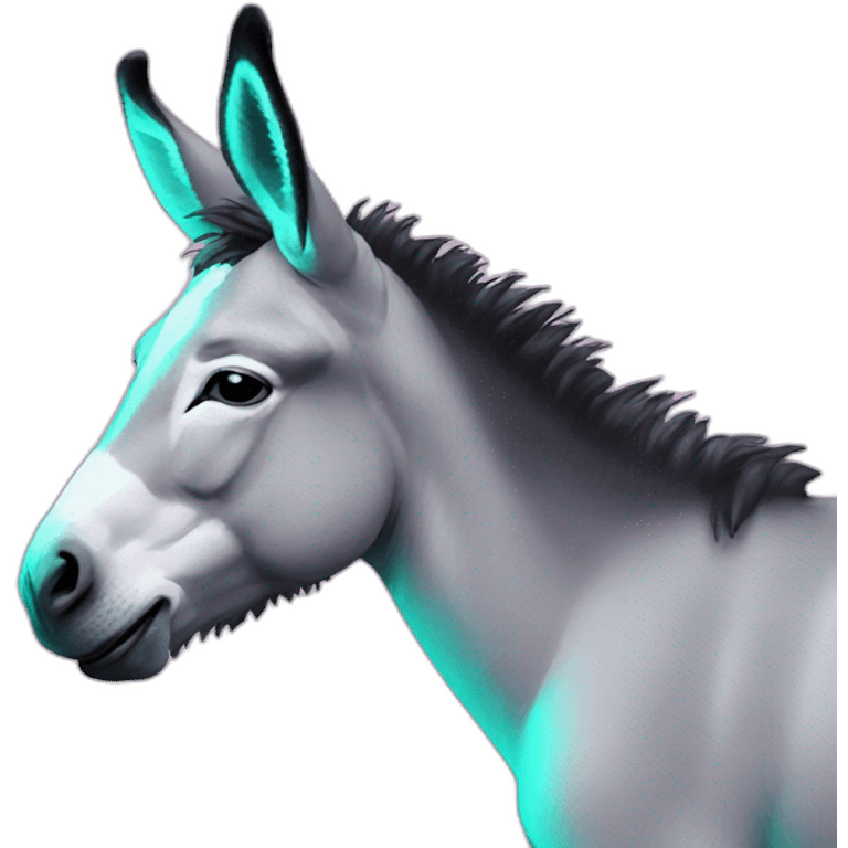 Vaporwave donkey emoji