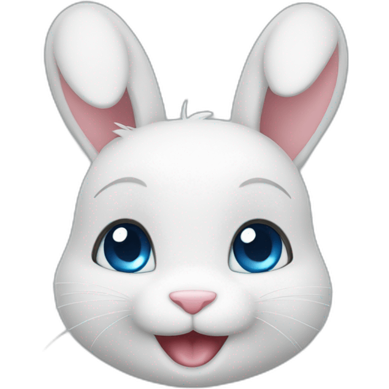 The little bunny is very cute with a sunny smile and big blue eyes. emoji