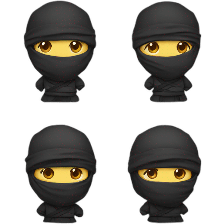 four little ninjas emoji