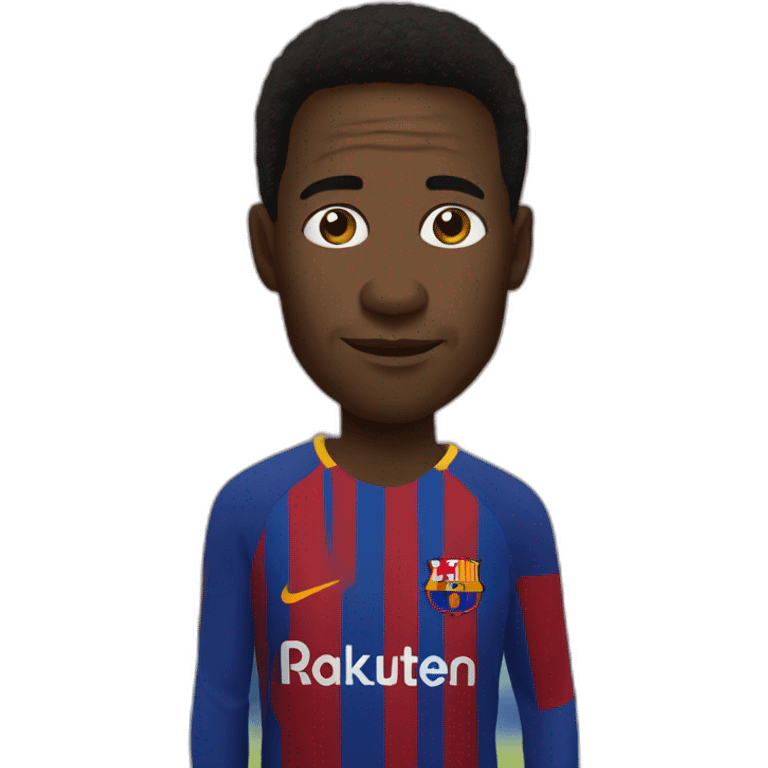 Pele avec le mallio de Barcelone emoji