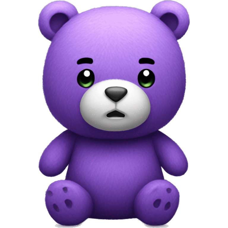 purple-cute-bear wool light head  emoji