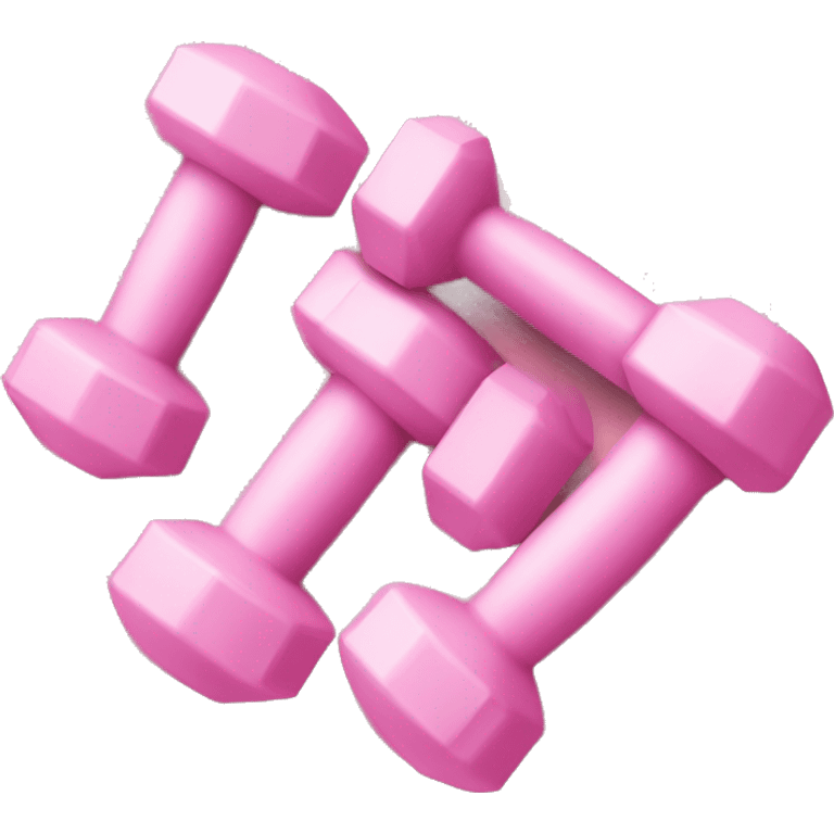 Set of Baby Pink dumbbells emoji