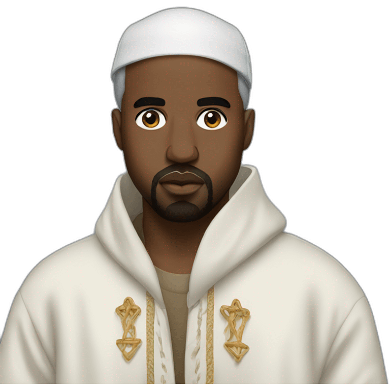 kanye west wearing jewish clothes emoji